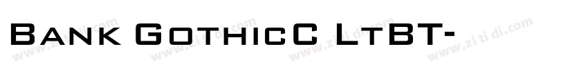 Bank GothicC LtBT字体转换